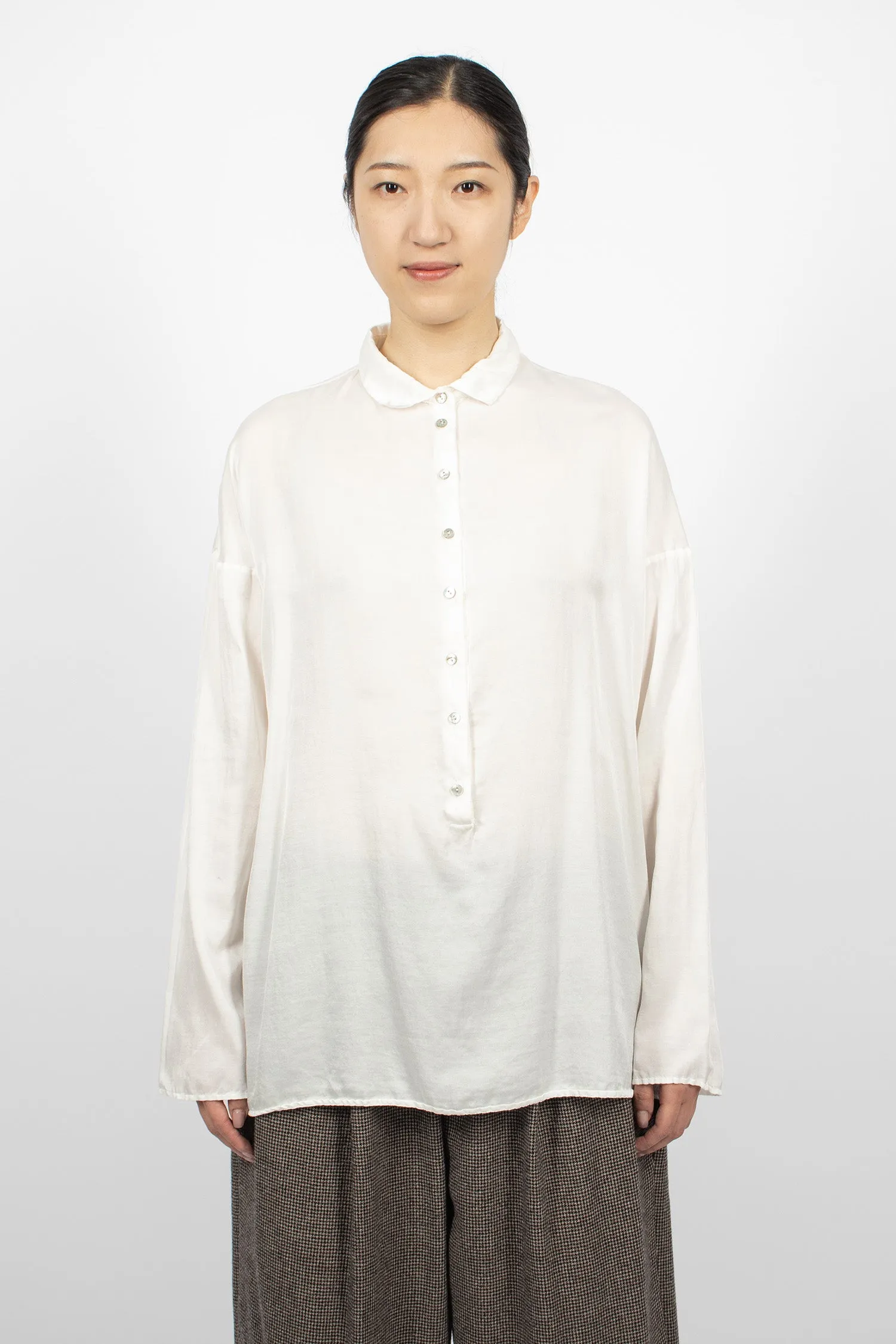 12_129 Silk Collar Shirt Milk