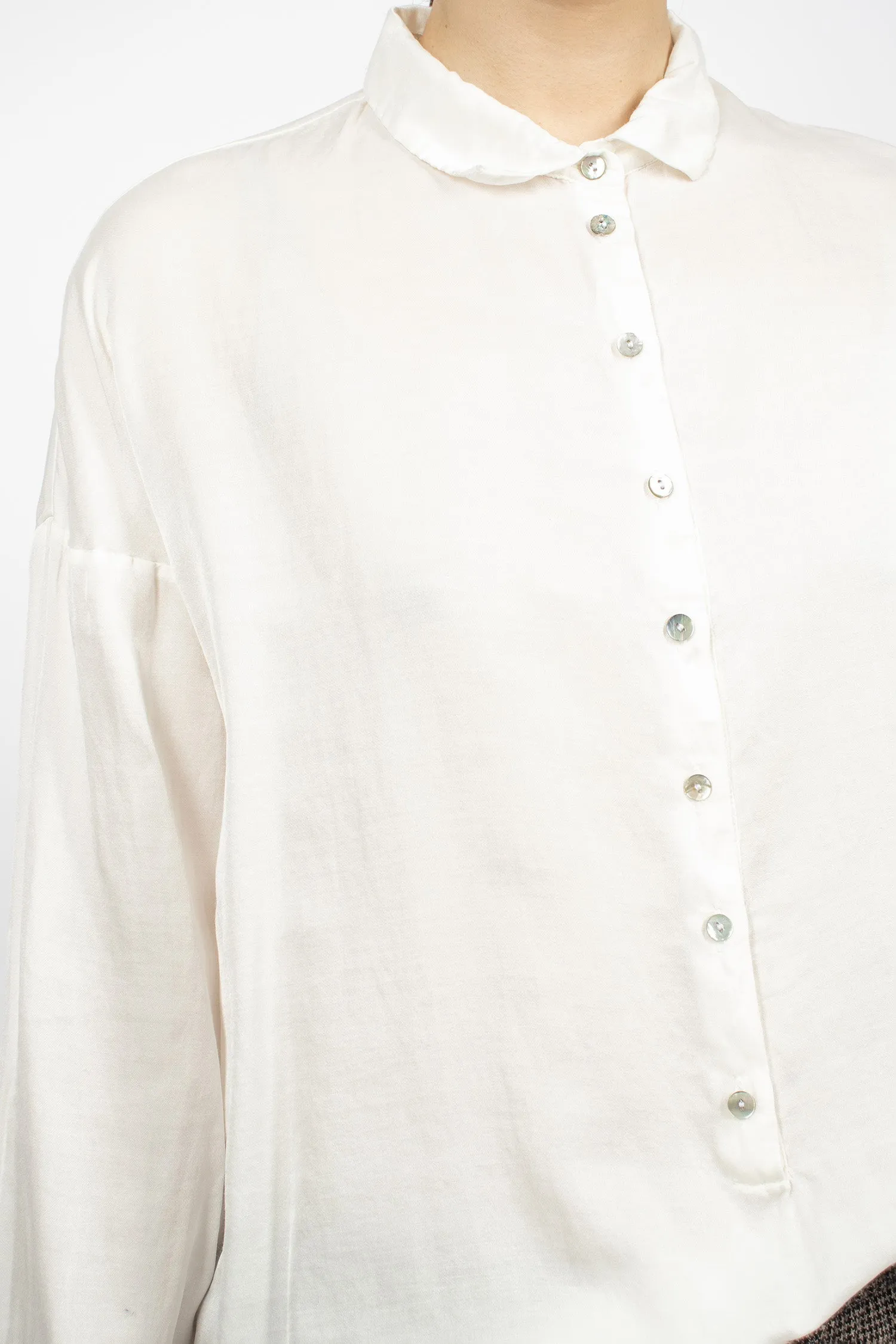 12_129 Silk Collar Shirt Milk