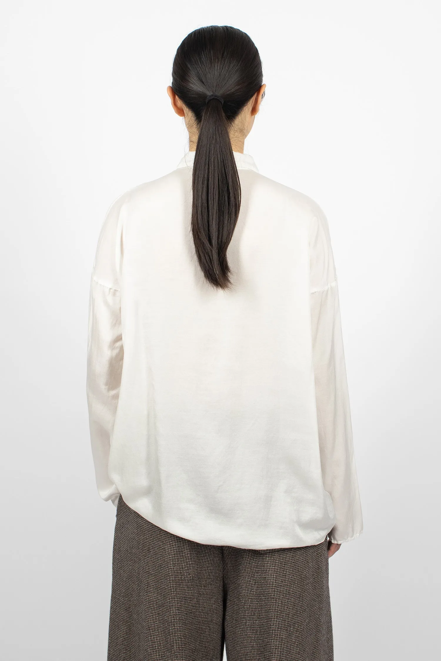 12_129 Silk Collar Shirt Milk