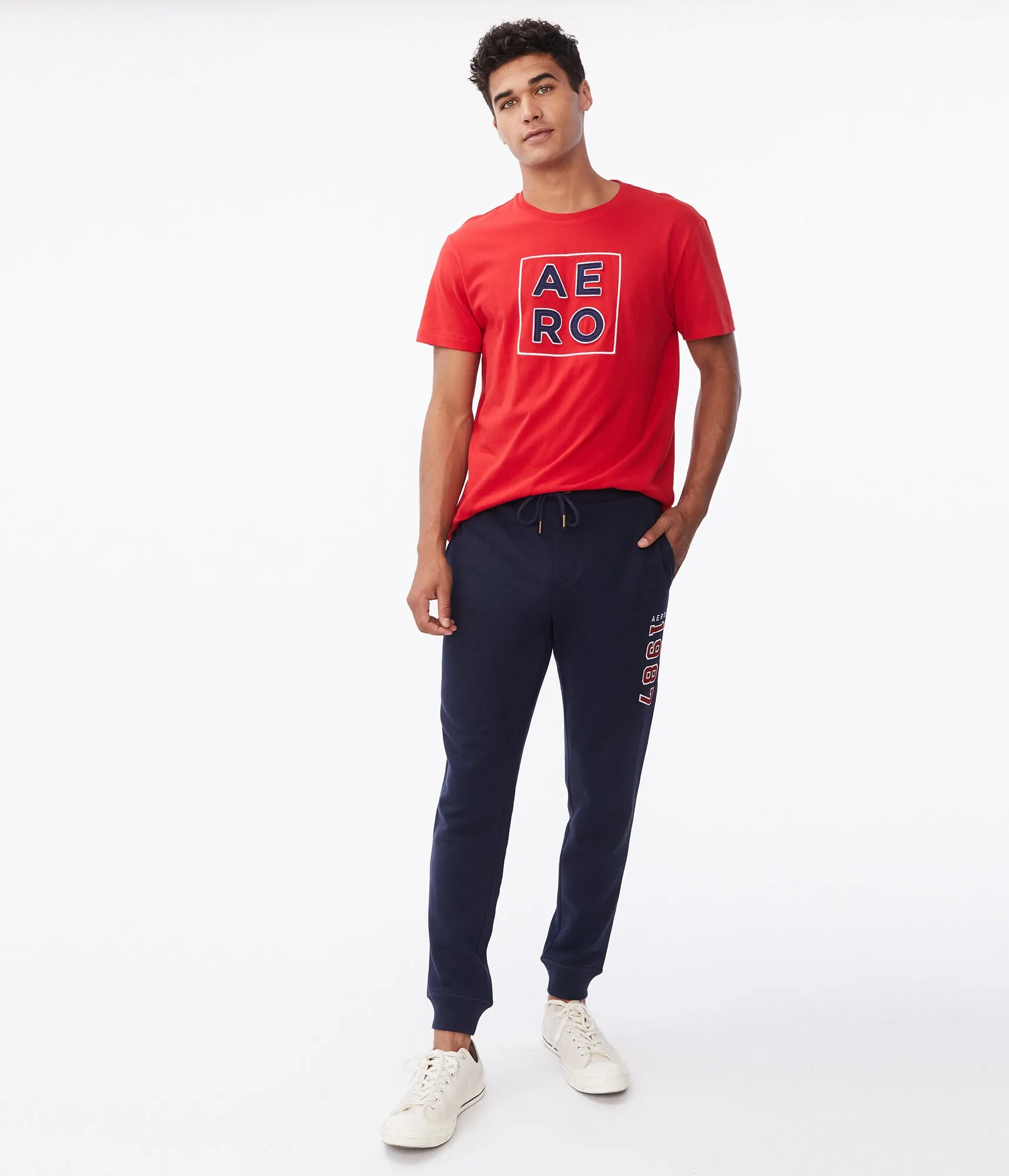 Aeropostale Aero 1987 Logo Jogger Sweatpants