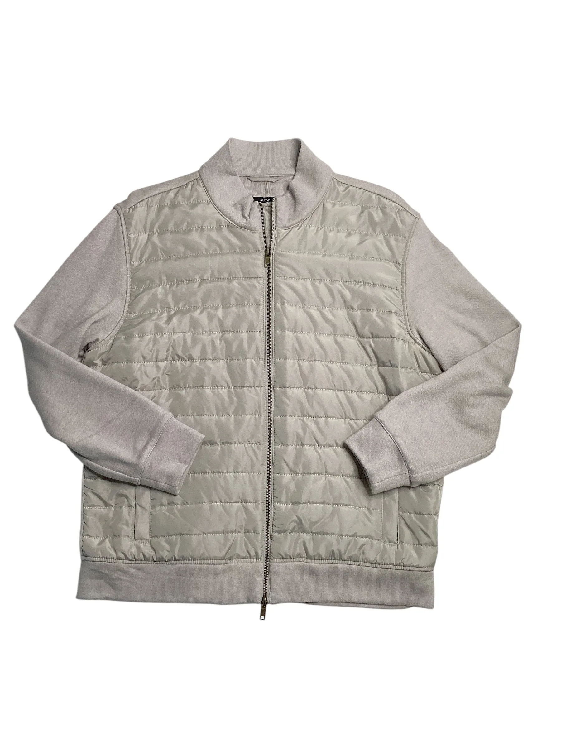 Alfani Mens Bomber Jacket Coat XL Beige Solid