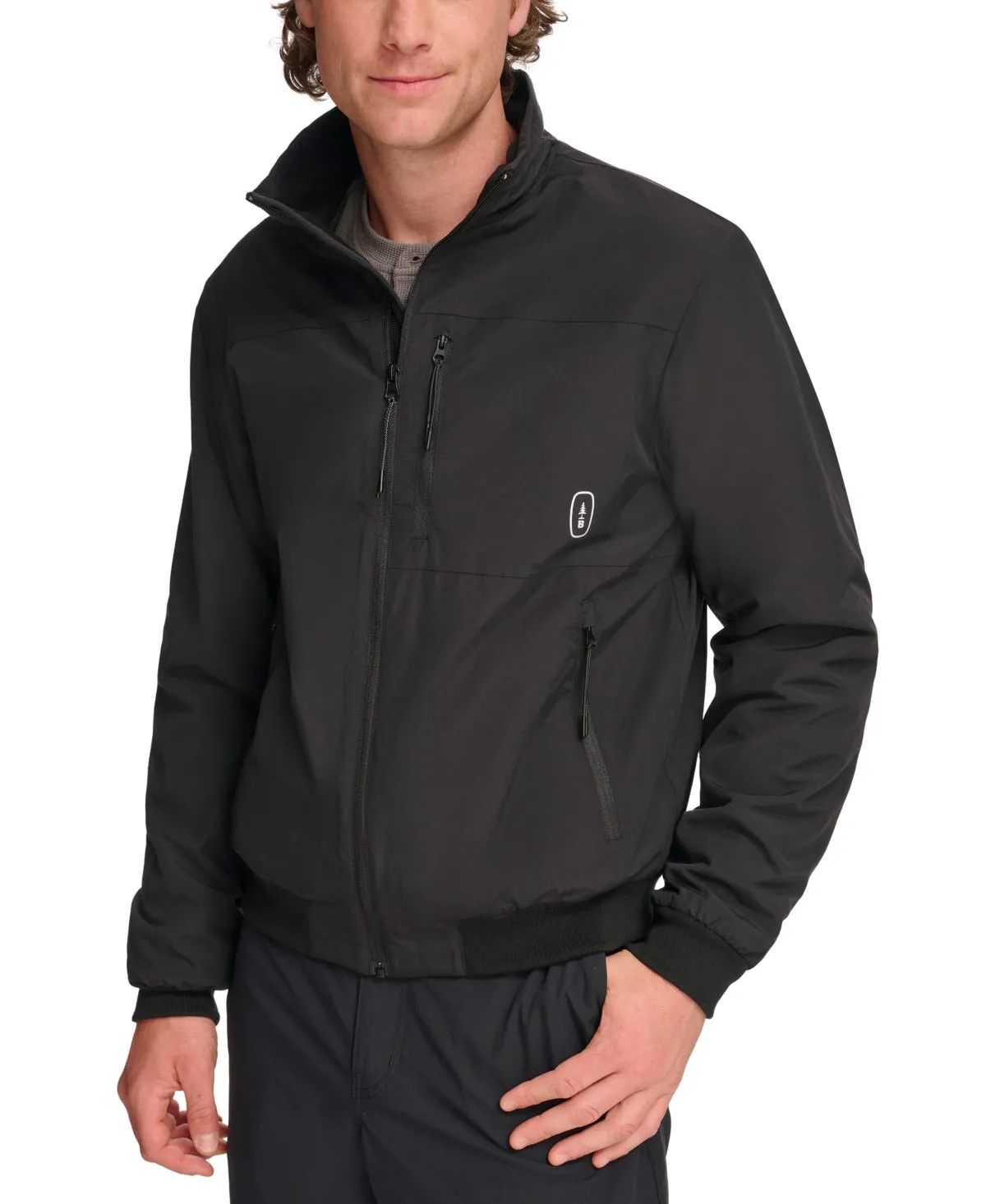 BASS OUTDOOR Mens Bomber Jacket Coat Black Beauty Small