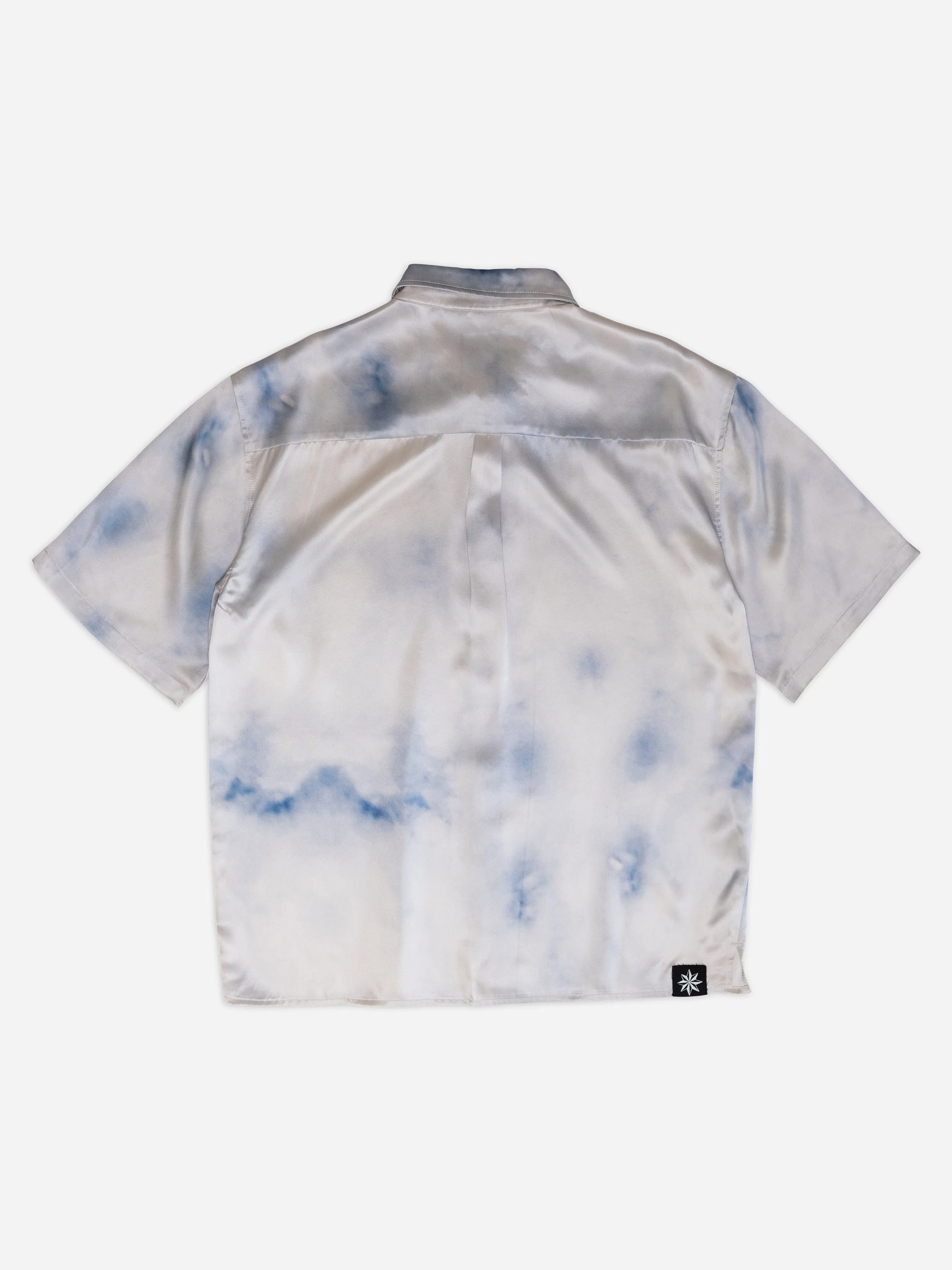 BEACH BRAINS Cloud Silk Shirt Ivory Blue