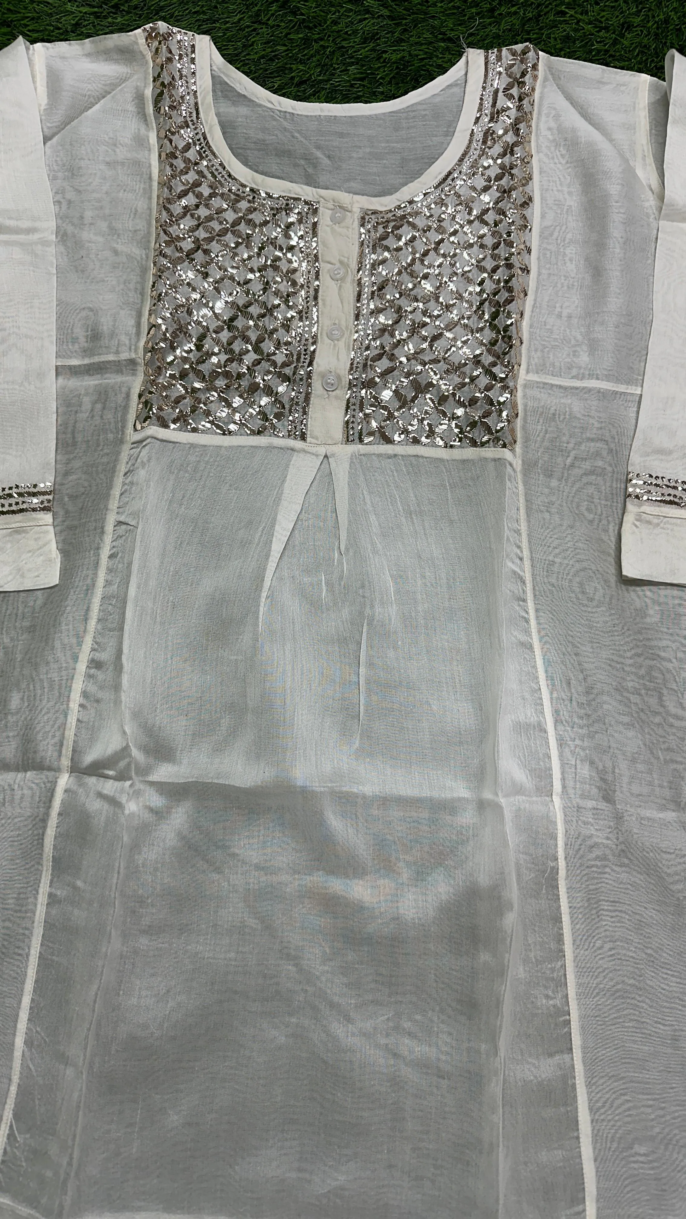 Beautiful Soft Pure  Chanderi Silk Short Shirt