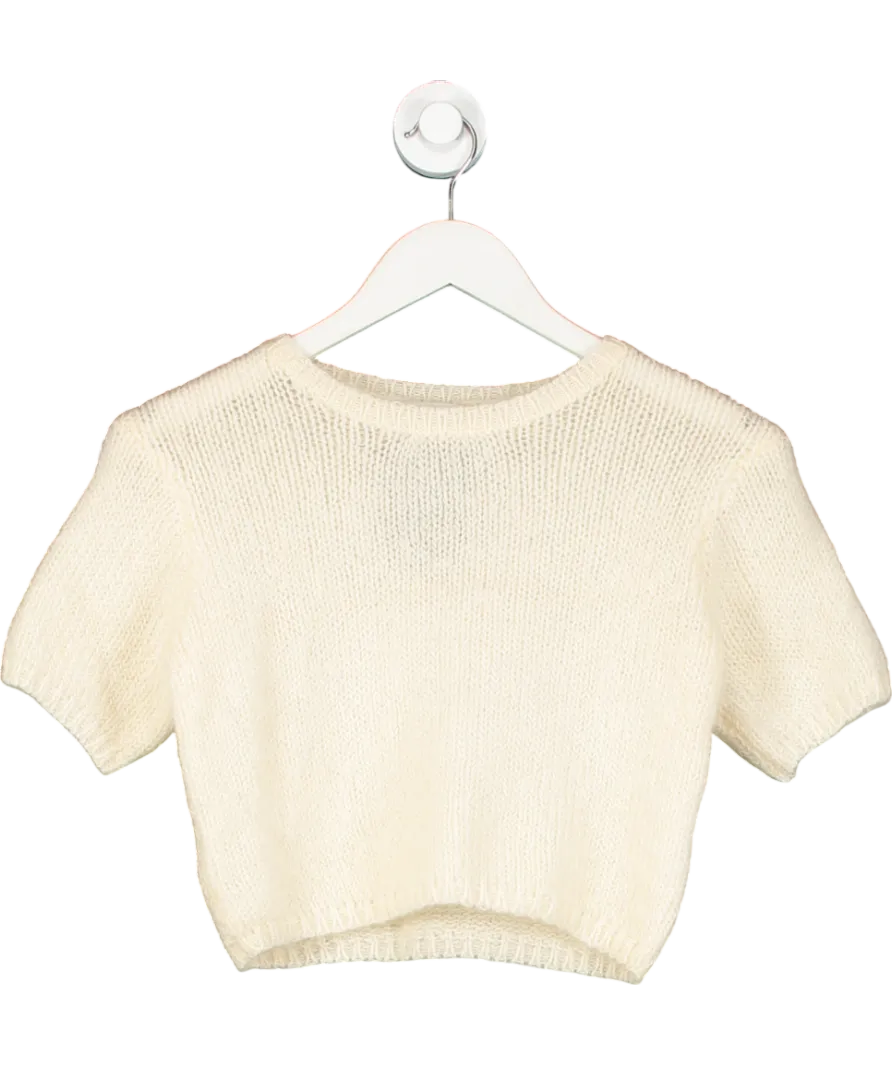 Belle Enfant Cream Boxy Mohair Sweater 4 Years