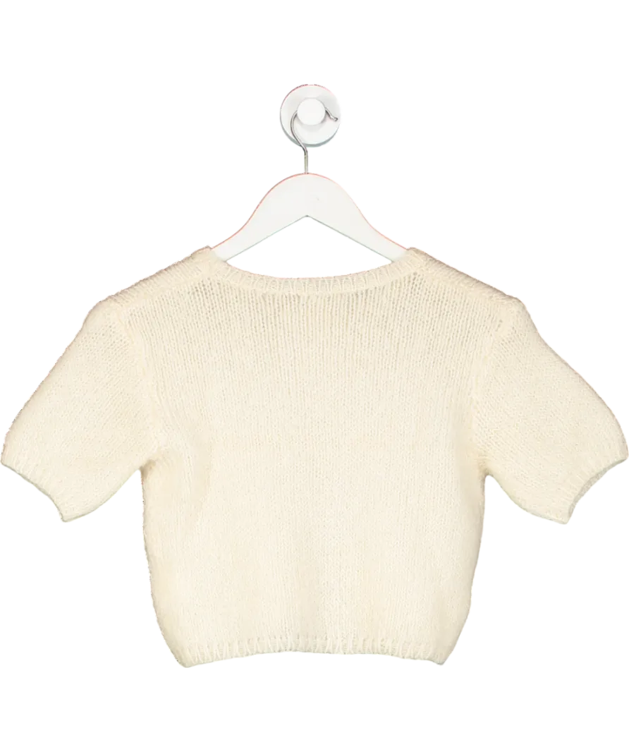 Belle Enfant Cream Boxy Mohair Sweater 4 Years