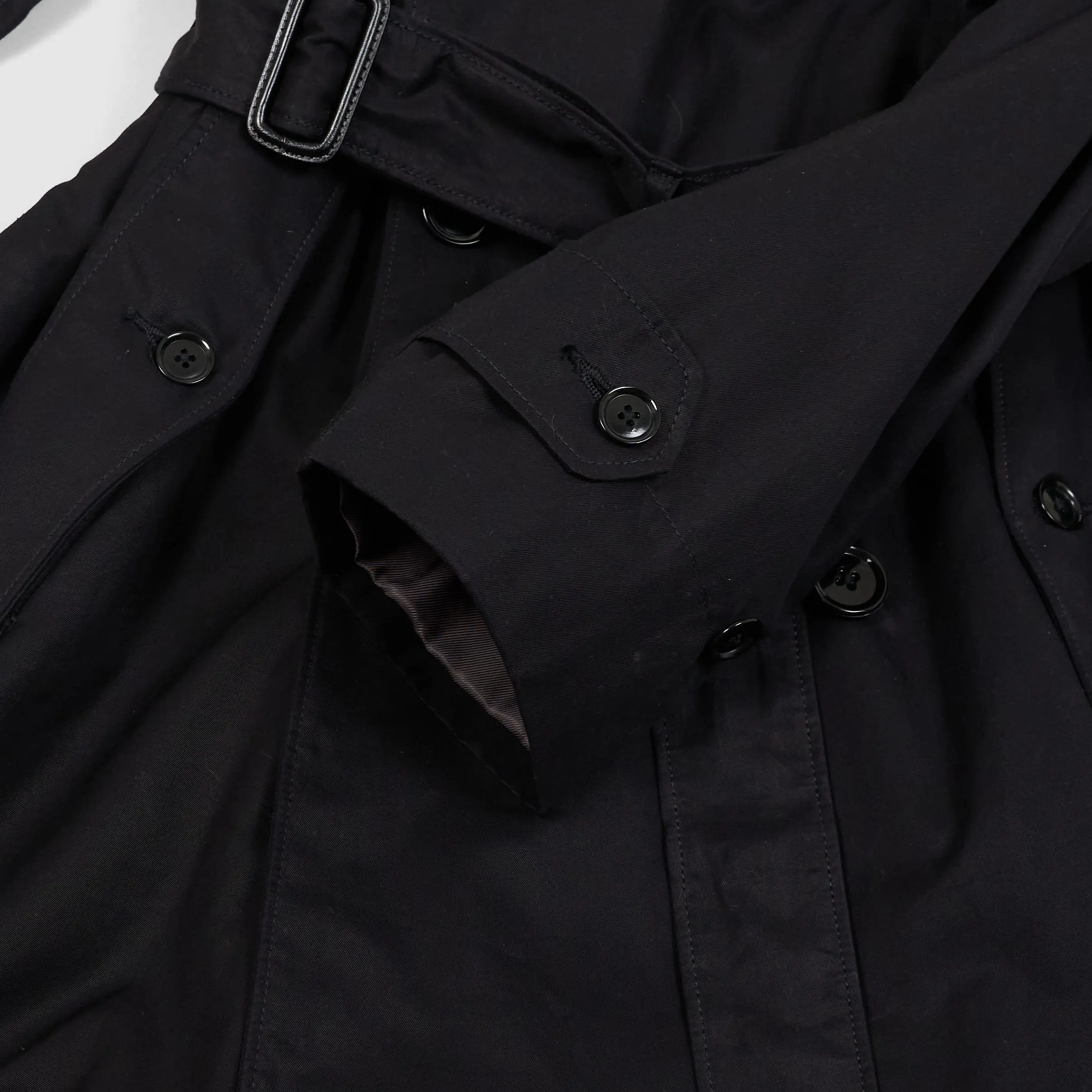 Black Sign Trench Coat
