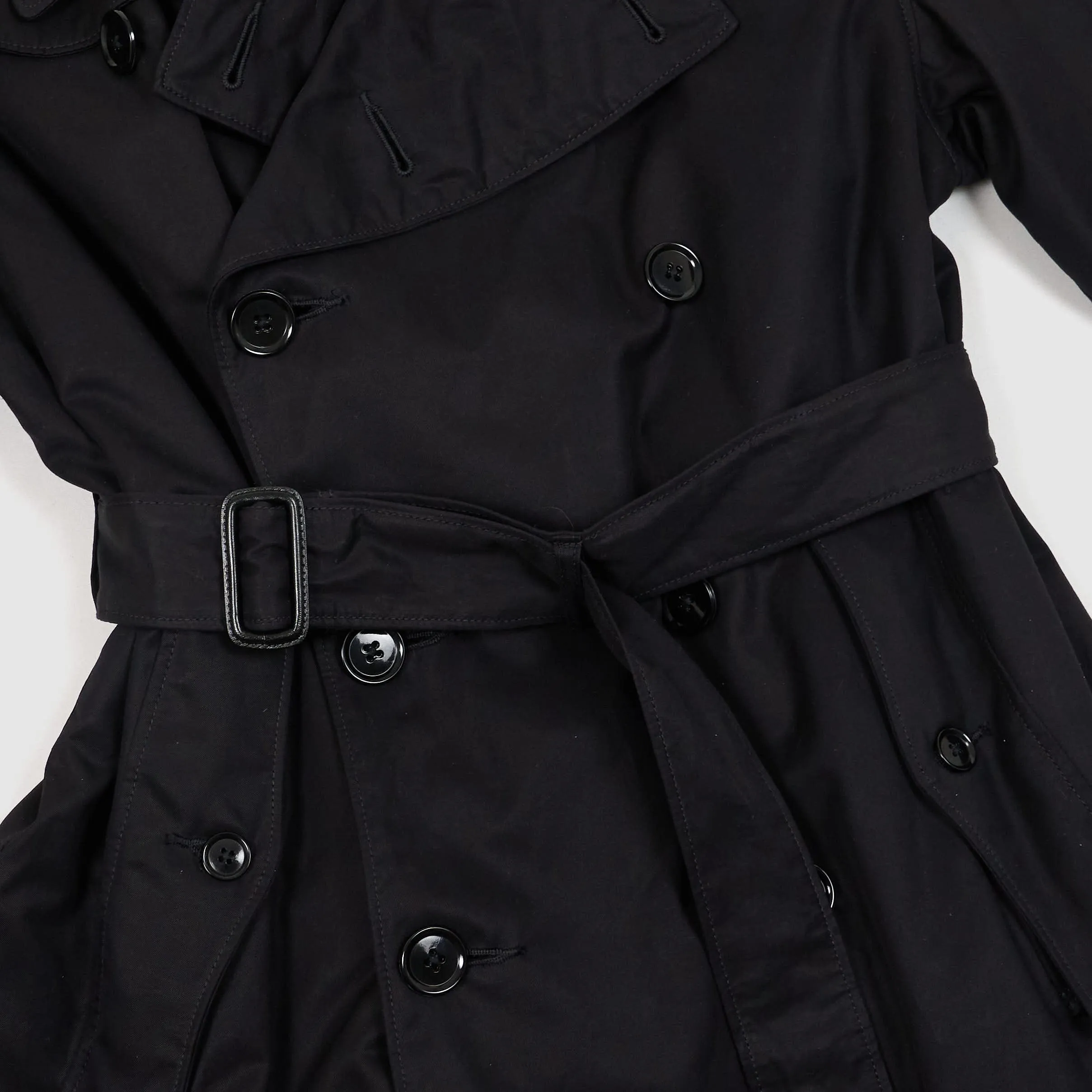Black Sign Trench Coat