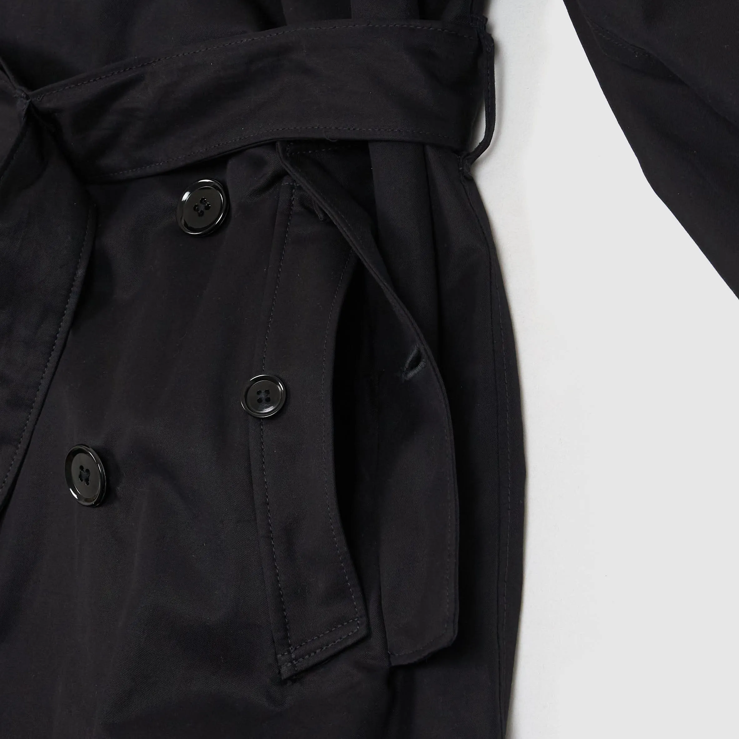 Black Sign Trench Coat
