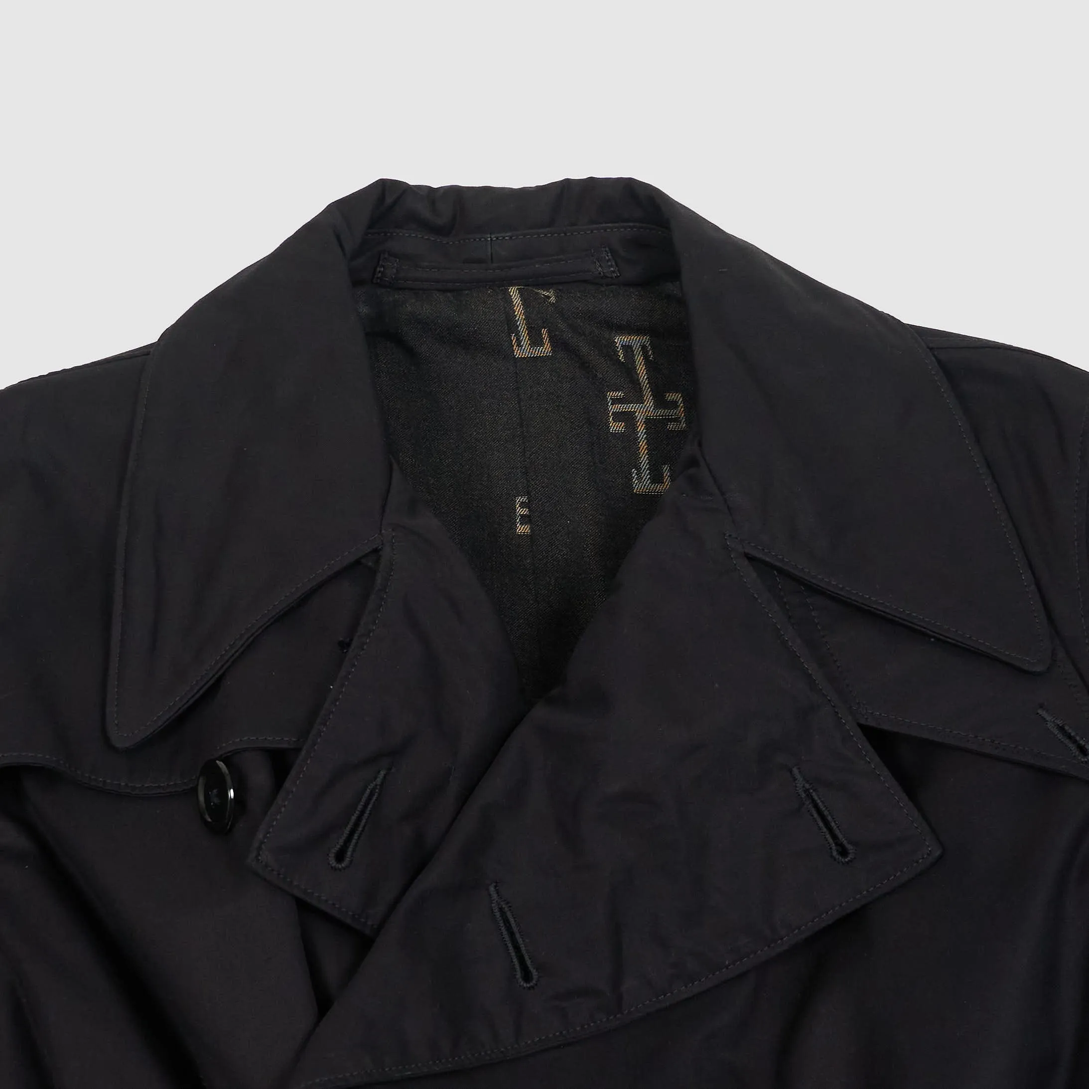 Black Sign Trench Coat