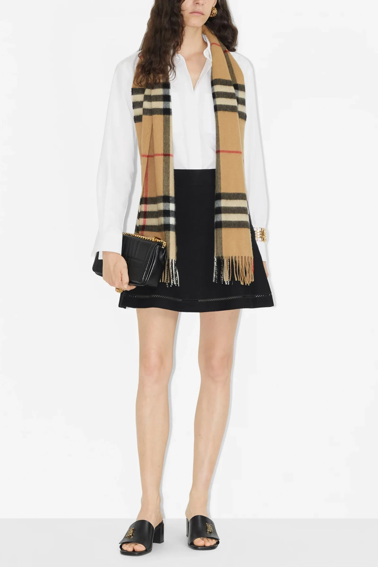 Check Cashmere Scarf