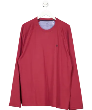 Crew Clothing Burgundy Waffle Crew Neck Long Sleeve Sweater UK XXL