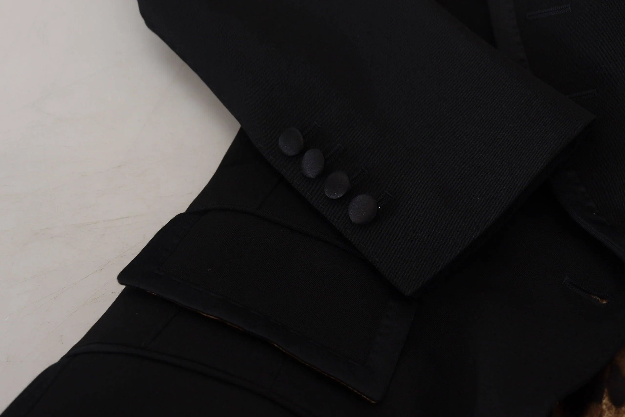 Dolce & Gabbana Black Single Breasted Coat Polyester Jacket