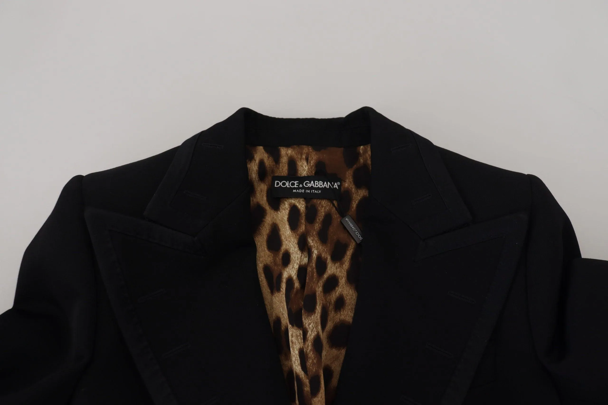 Dolce & Gabbana Black Single Breasted Coat Polyester Jacket