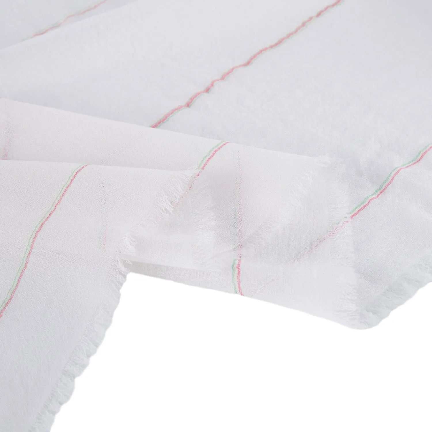 Extra Wide 100% Cashmere Scarf & Wrap White Theme Stripes Print CSH252
