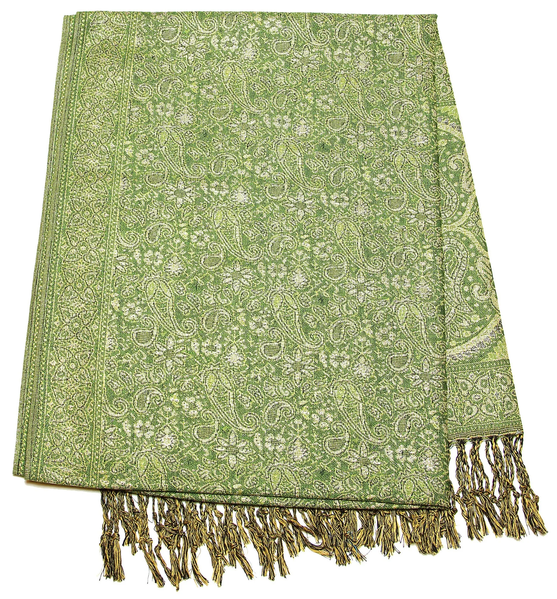 Hand Made Pashmina Shawl Scarf in Green
