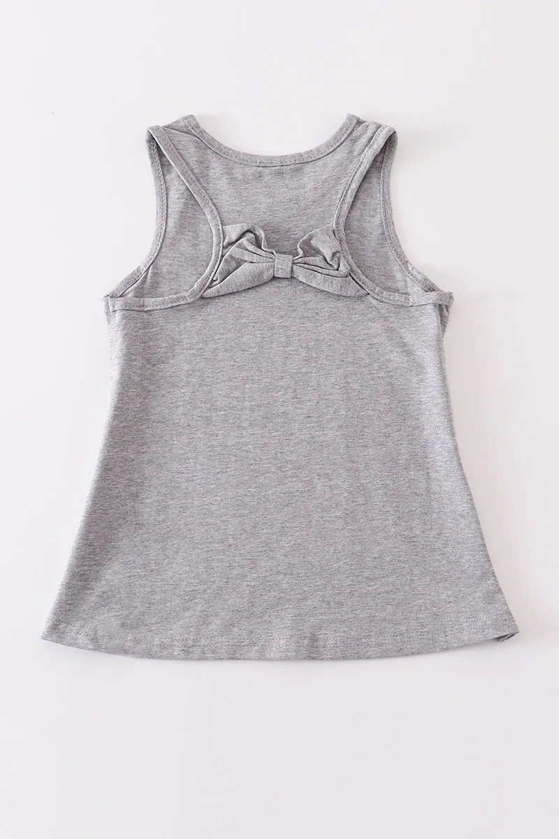 Heather grey blank basic kids teens adult tank top
