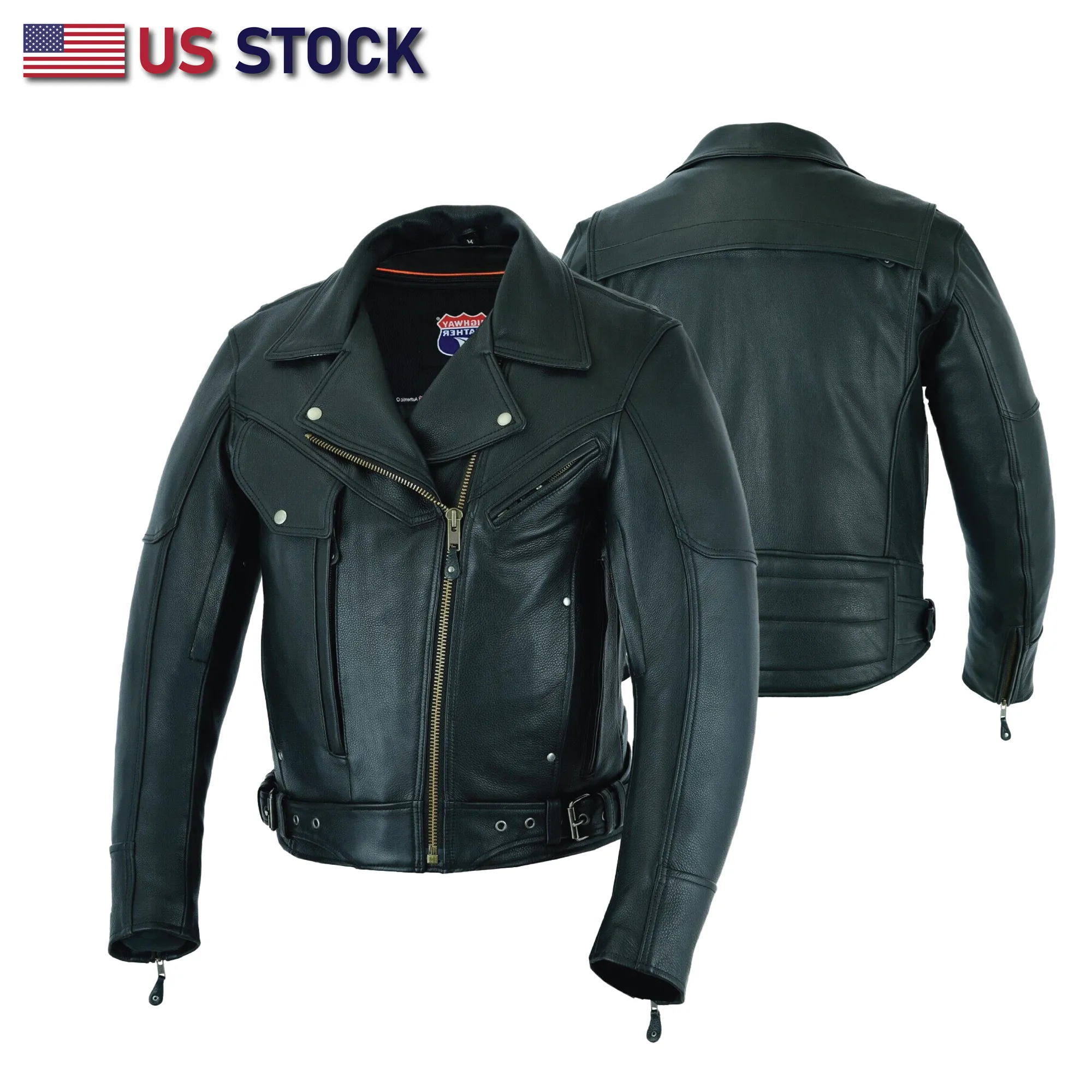 HL10286NKD Highend Men's Pistol Pete Leather Jacket