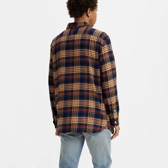 Levis Jackson Worker Plaid Ling Sleeve Shirt in Multi Colour
