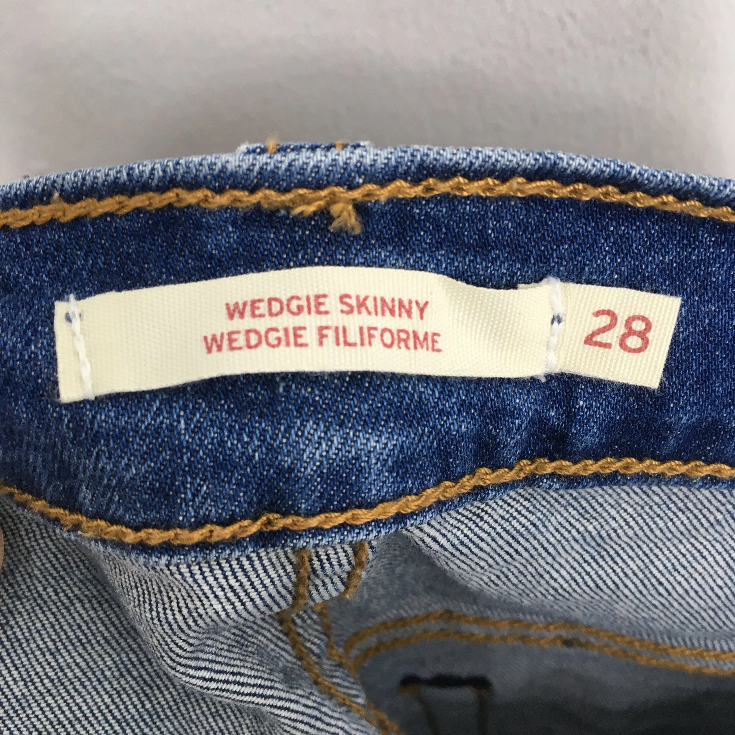 Levi's Wedgie Skinny Jeans Dark Blue Size 27x27