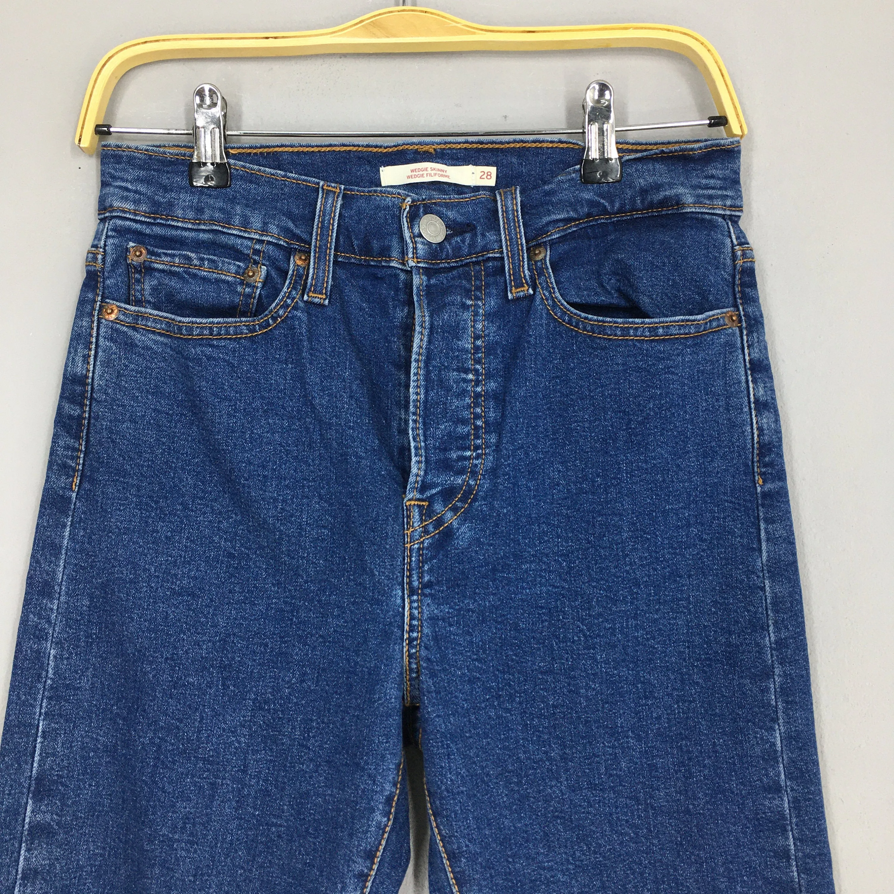 Levi's Wedgie Skinny Jeans Dark Blue Size 27x27