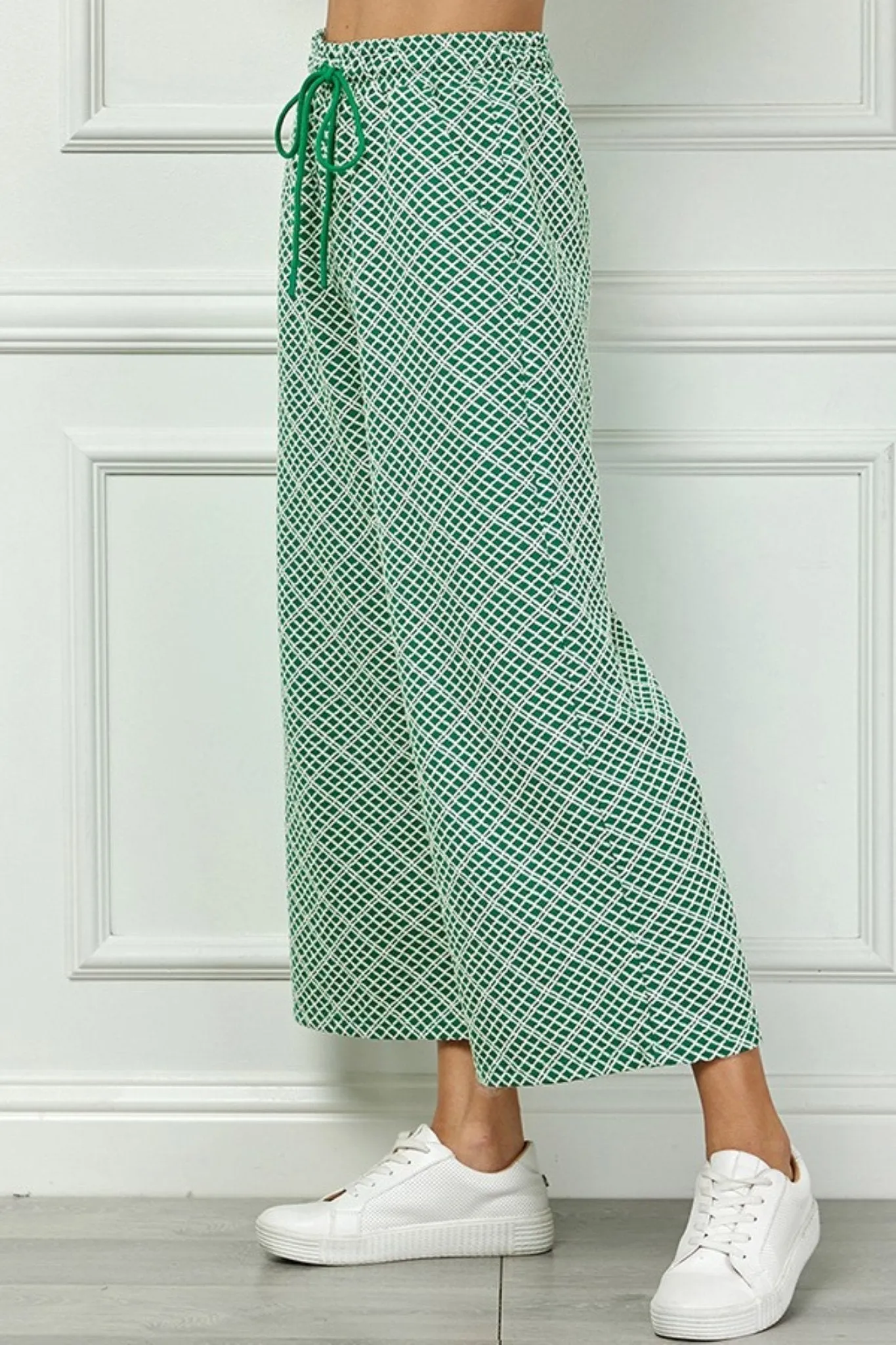Linnie Wide Leg Pant in Green