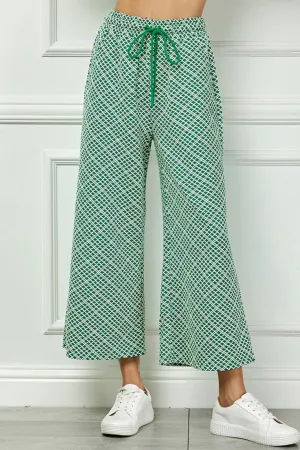 Linnie Wide Leg Pant in Green