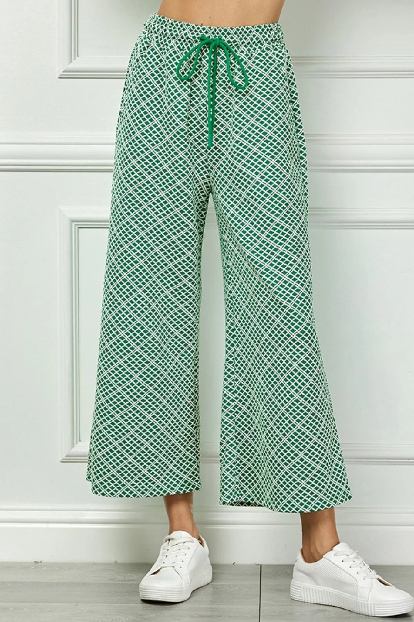 Linnie Wide Leg Pant in Green