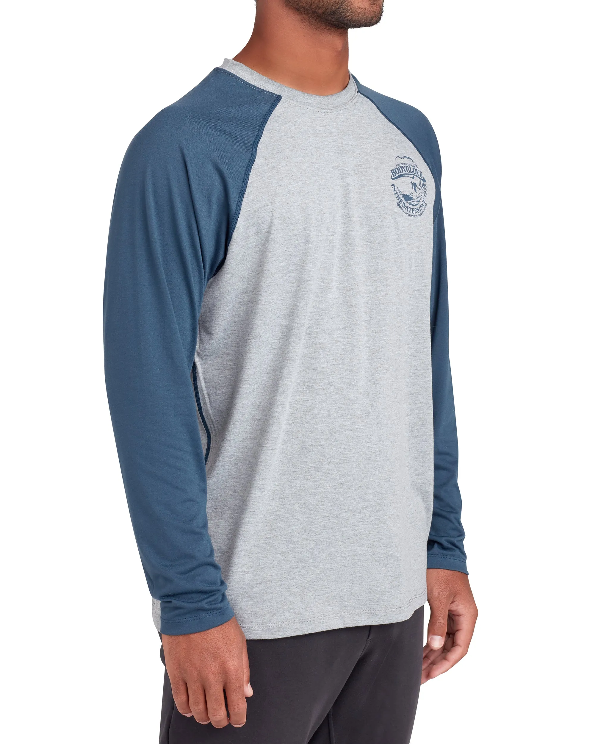 Long-Sleeved Raglan UPF 50  T-Shirt - Heather