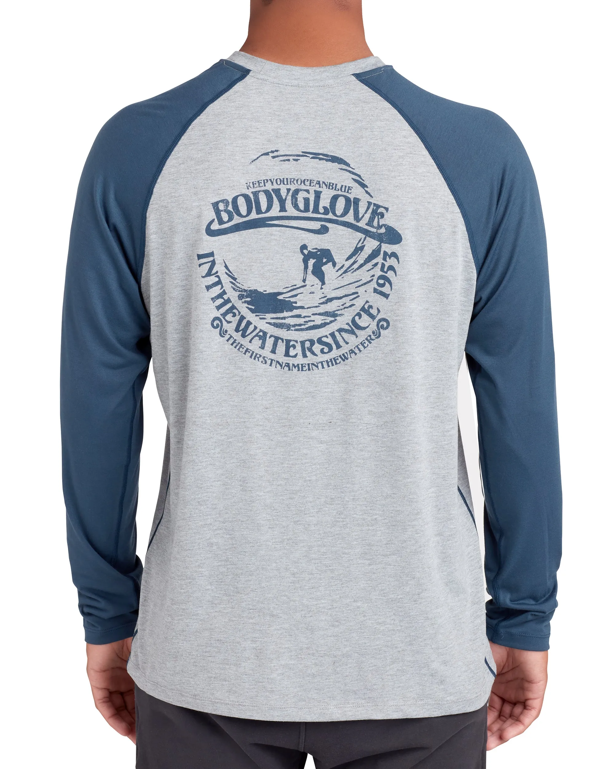 Long-Sleeved Raglan UPF 50  T-Shirt - Heather