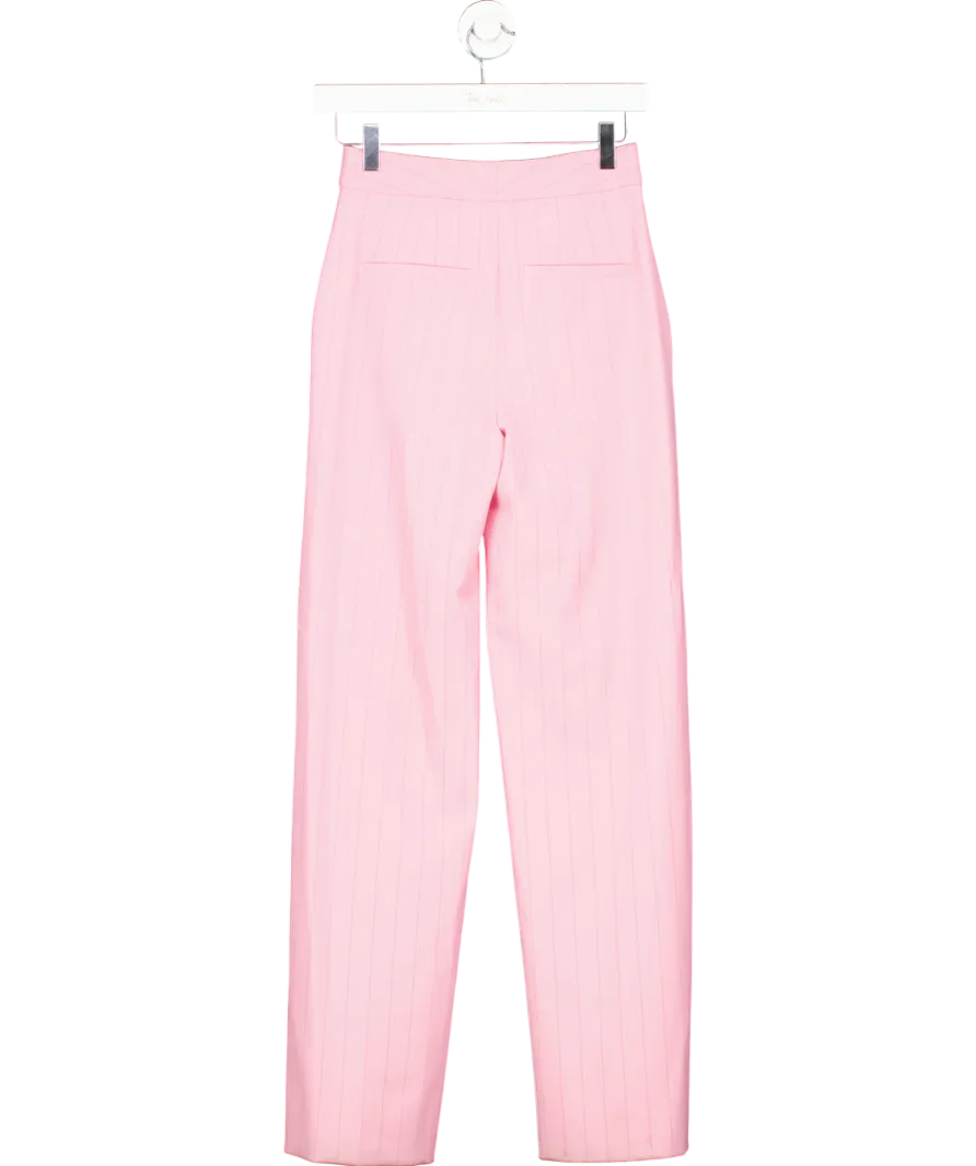 ME   EM Pink Pinstripe Tailored Man Pants UK 4