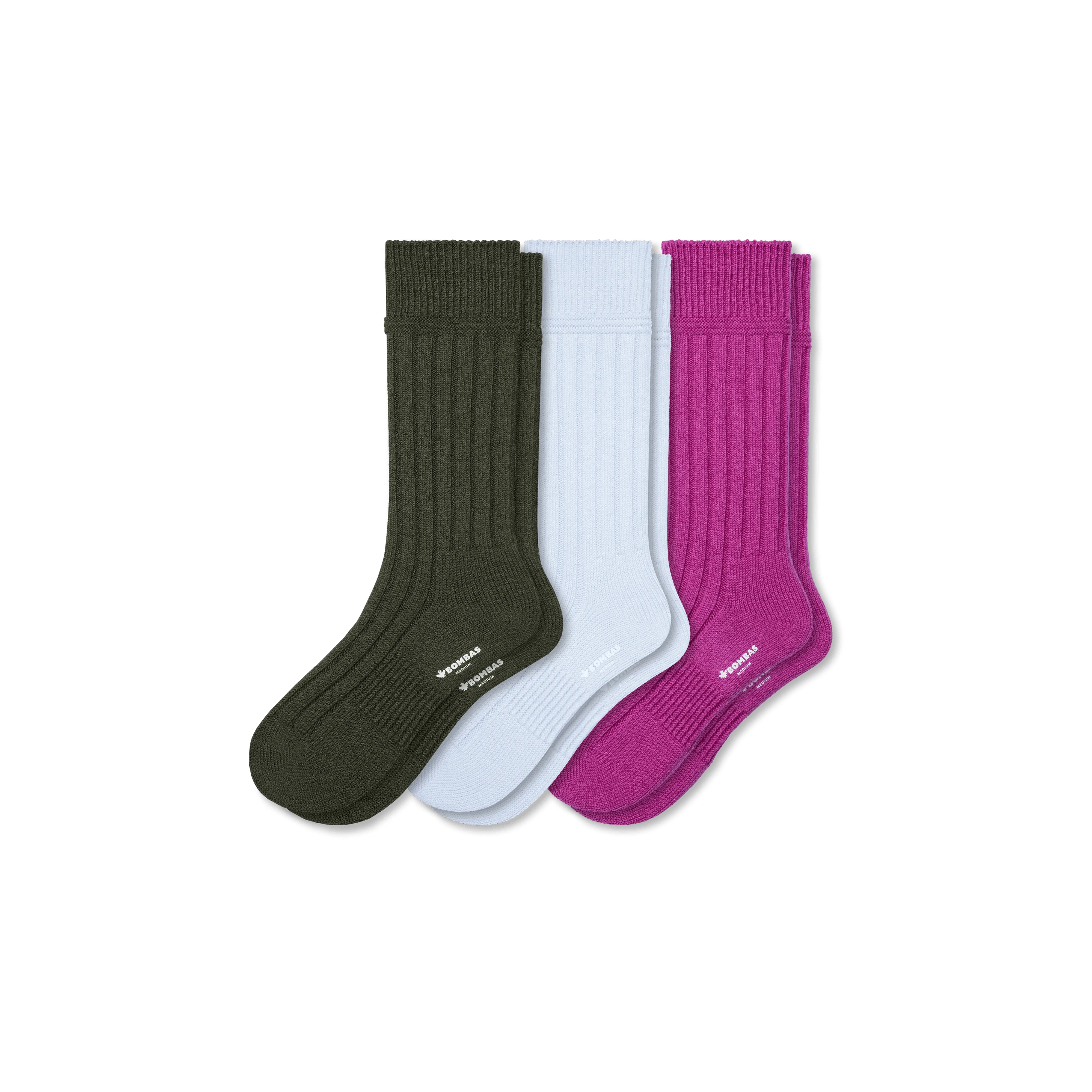 Men's Merino Cashmere Blend Rib Calf Sock 3-Pack