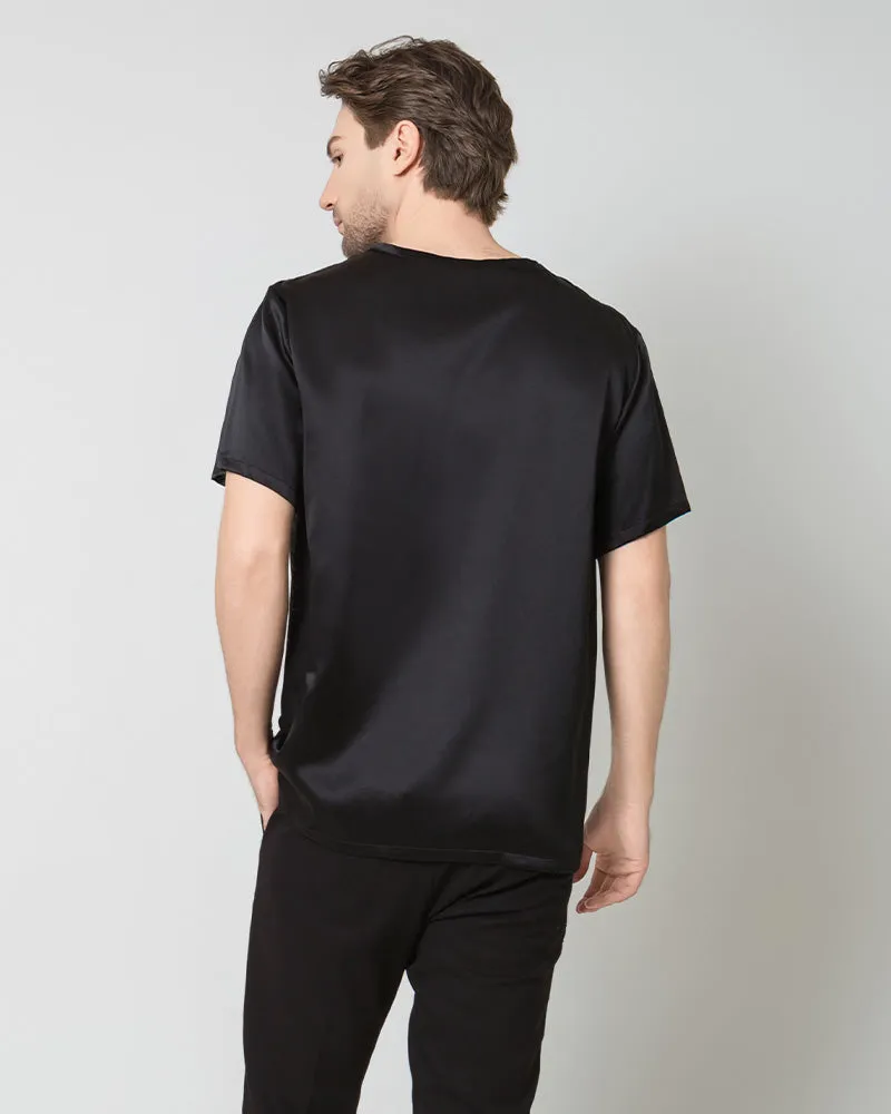 Men's  Silk Casual Regular Soft T-Shirt
