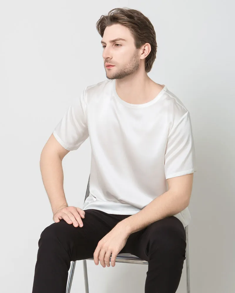 Men's  Silk Casual Regular Soft T-Shirt
