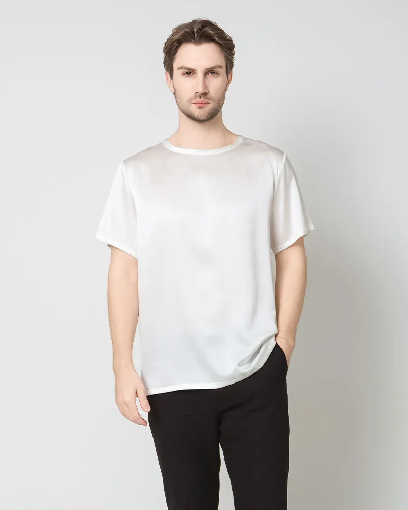Men's  Silk Casual Regular Soft T-Shirt