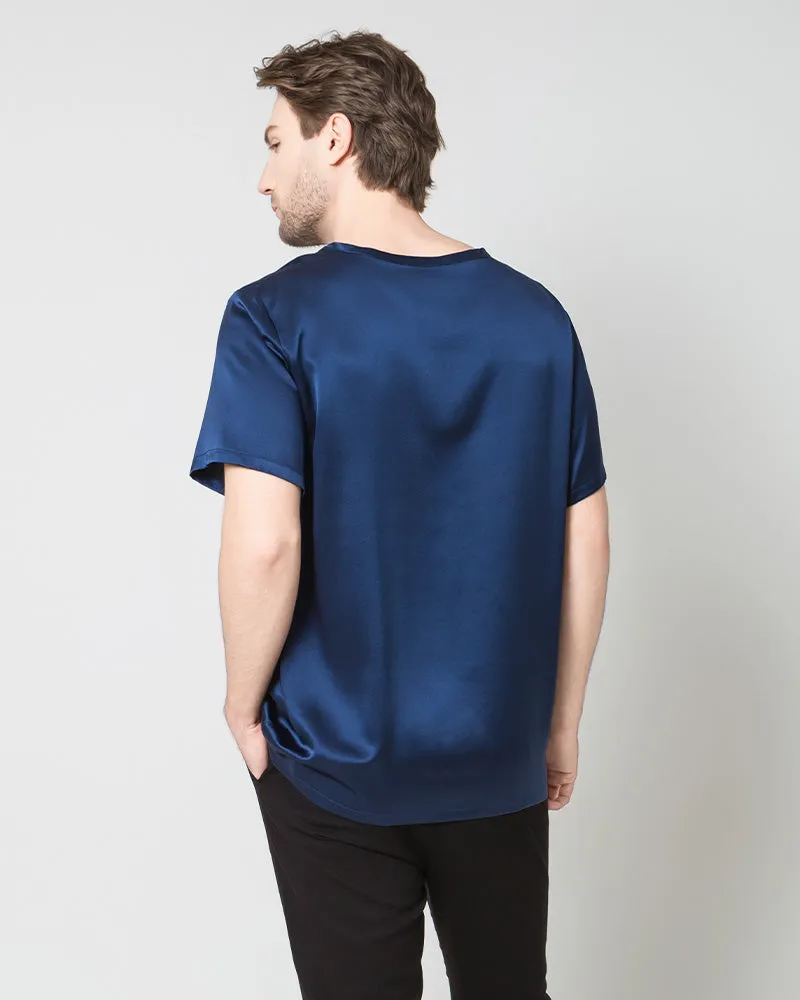 Men's  Silk Casual Regular Soft T-Shirt