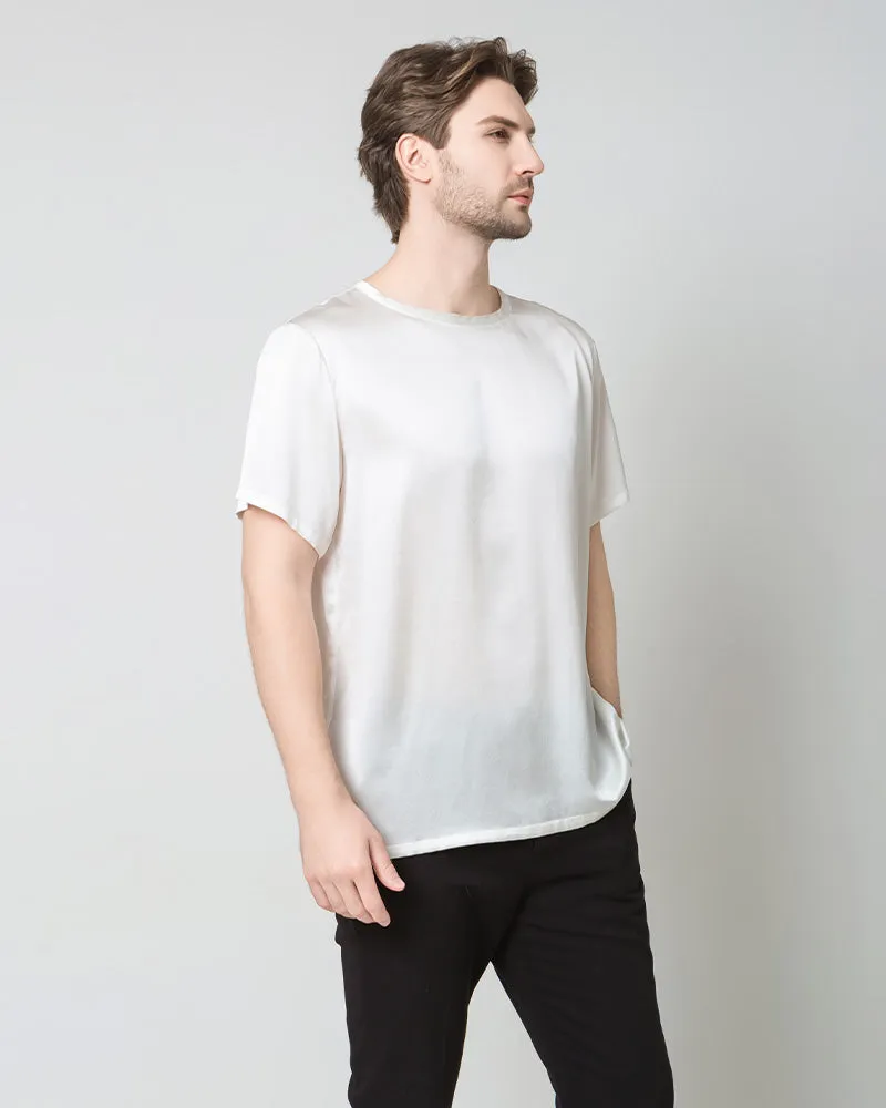 Men's  Silk Casual Regular Soft T-Shirt