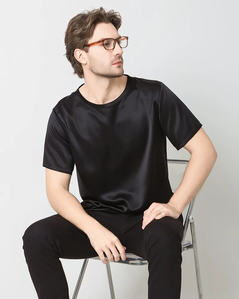 Men's  Silk Casual Regular Soft T-Shirt
