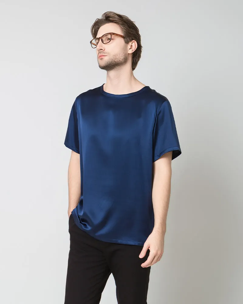 Men's  Silk Casual Regular Soft T-Shirt