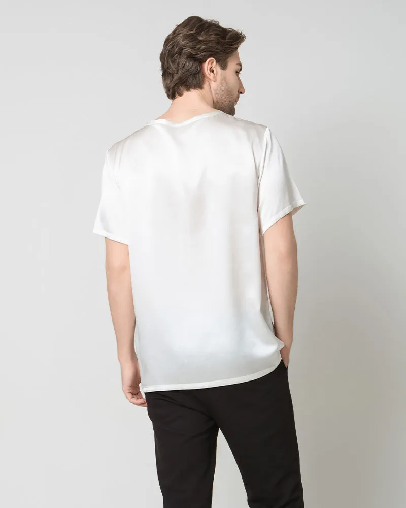 Men's  Silk Casual Regular Soft T-Shirt