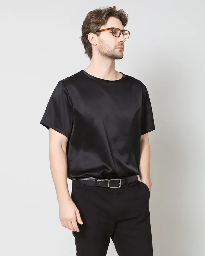 Men's  Silk Casual Regular Soft T-Shirt