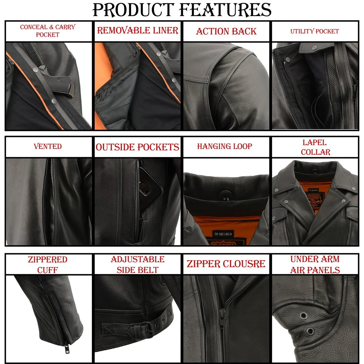 Men's Tall" Utility Pocket Vented Cruiser Jacket