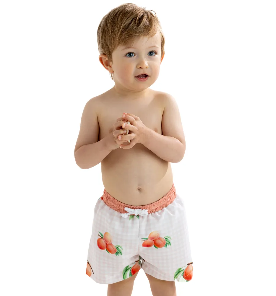 New In Meia Pata Boys Peaches T-Shirt & Swimming Shorts SS25