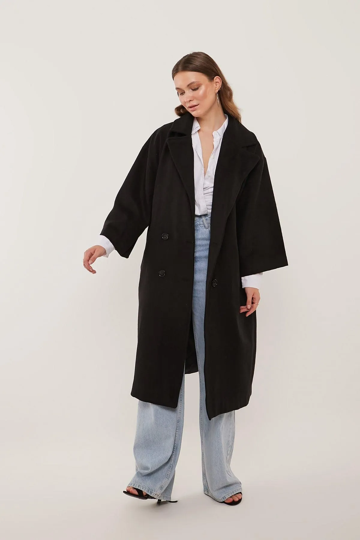 Oversized Cozy Coat - Black