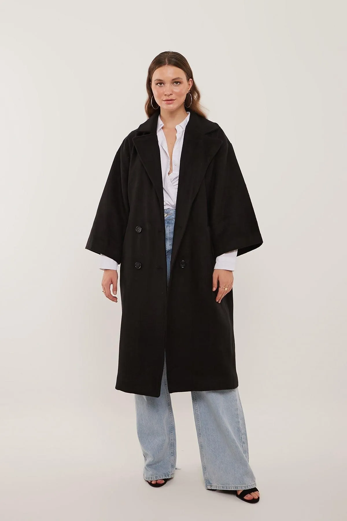 Oversized Cozy Coat - Black