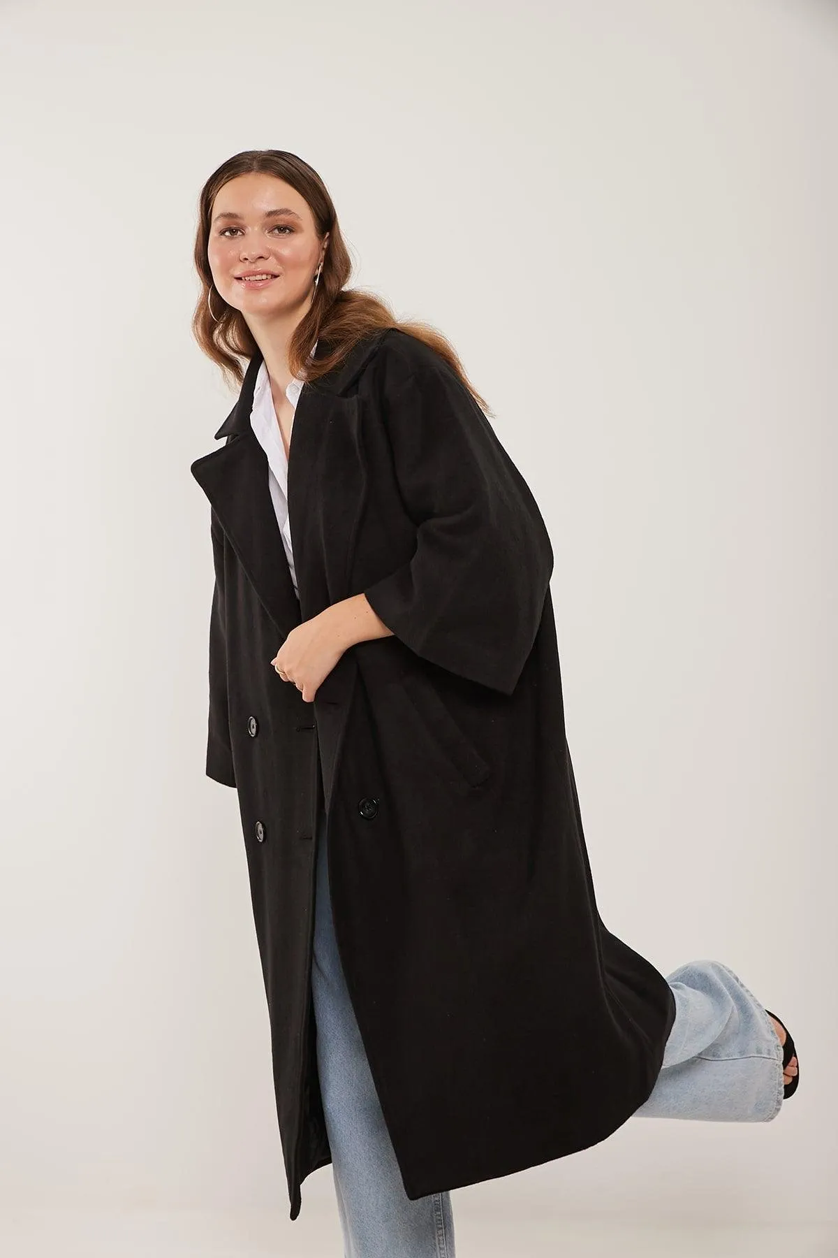 Oversized Cozy Coat - Black