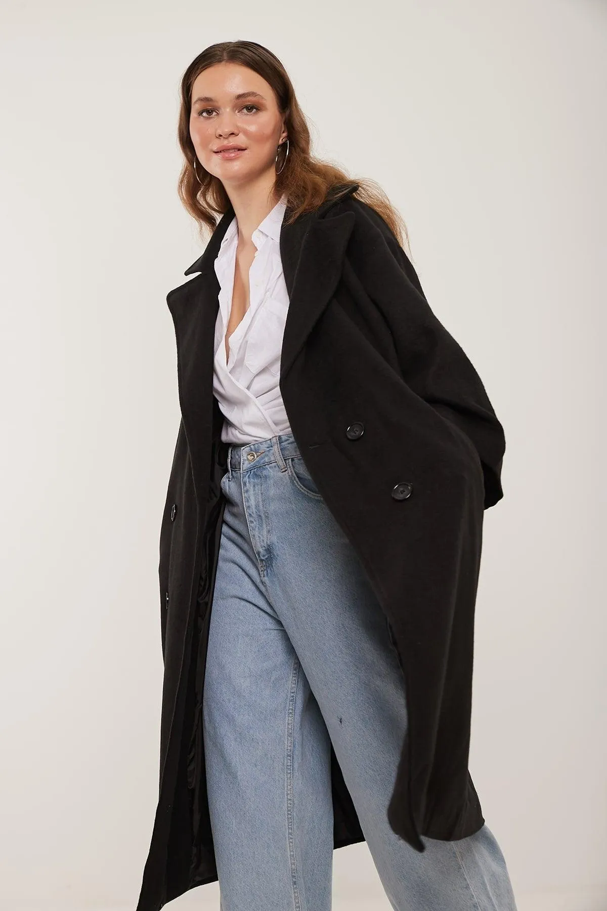 Oversized Cozy Coat - Black