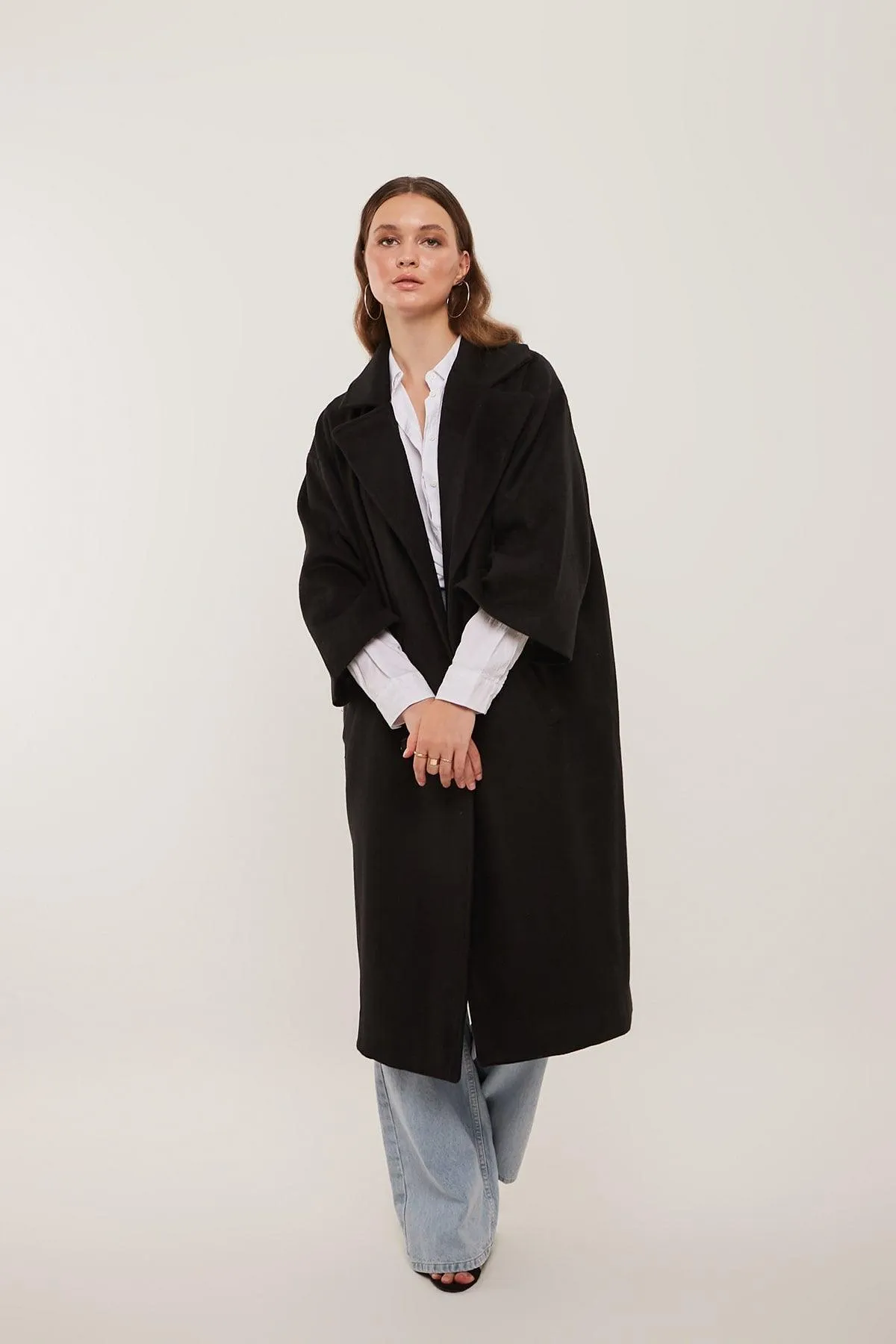 Oversized Cozy Coat - Black