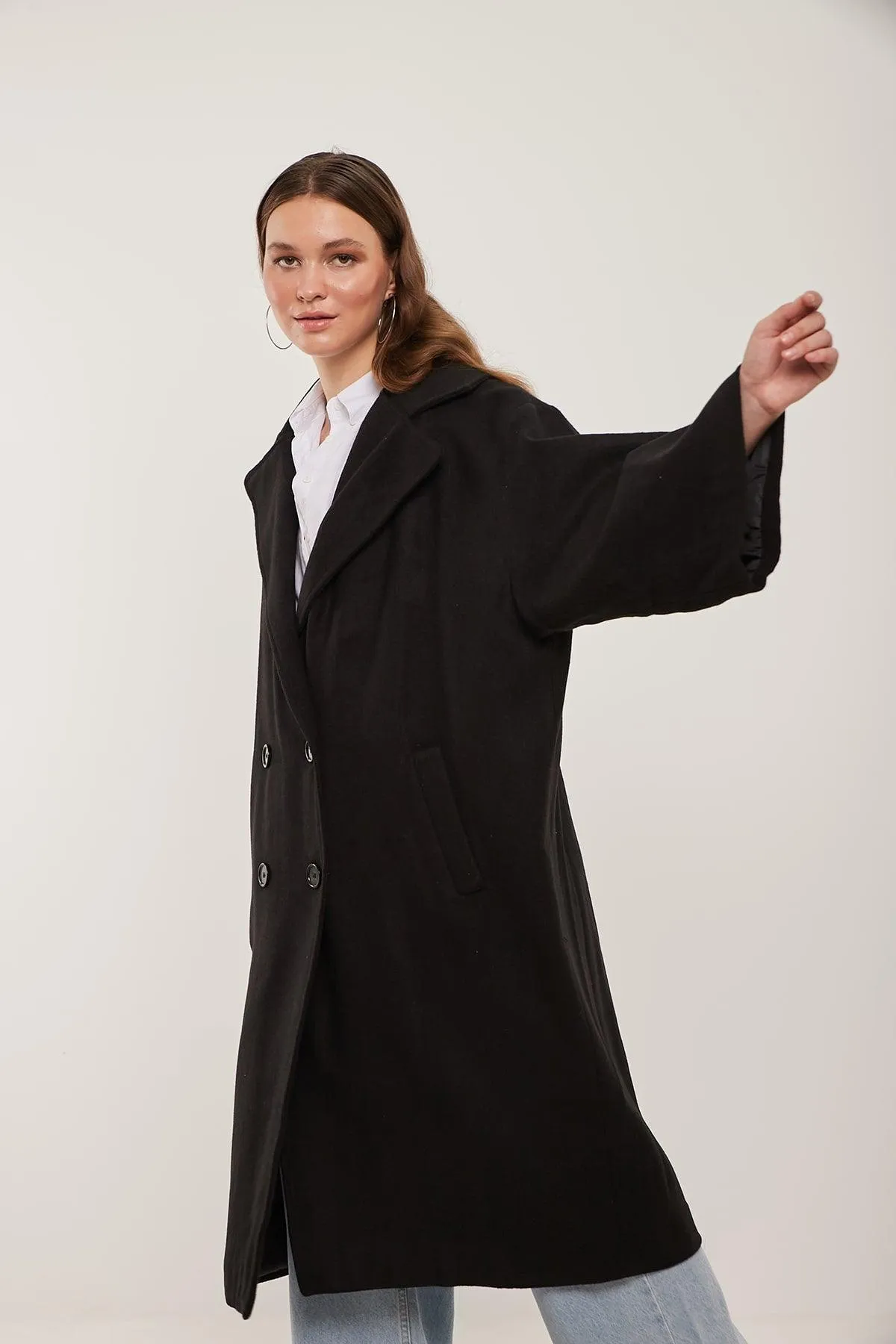 Oversized Cozy Coat - Black