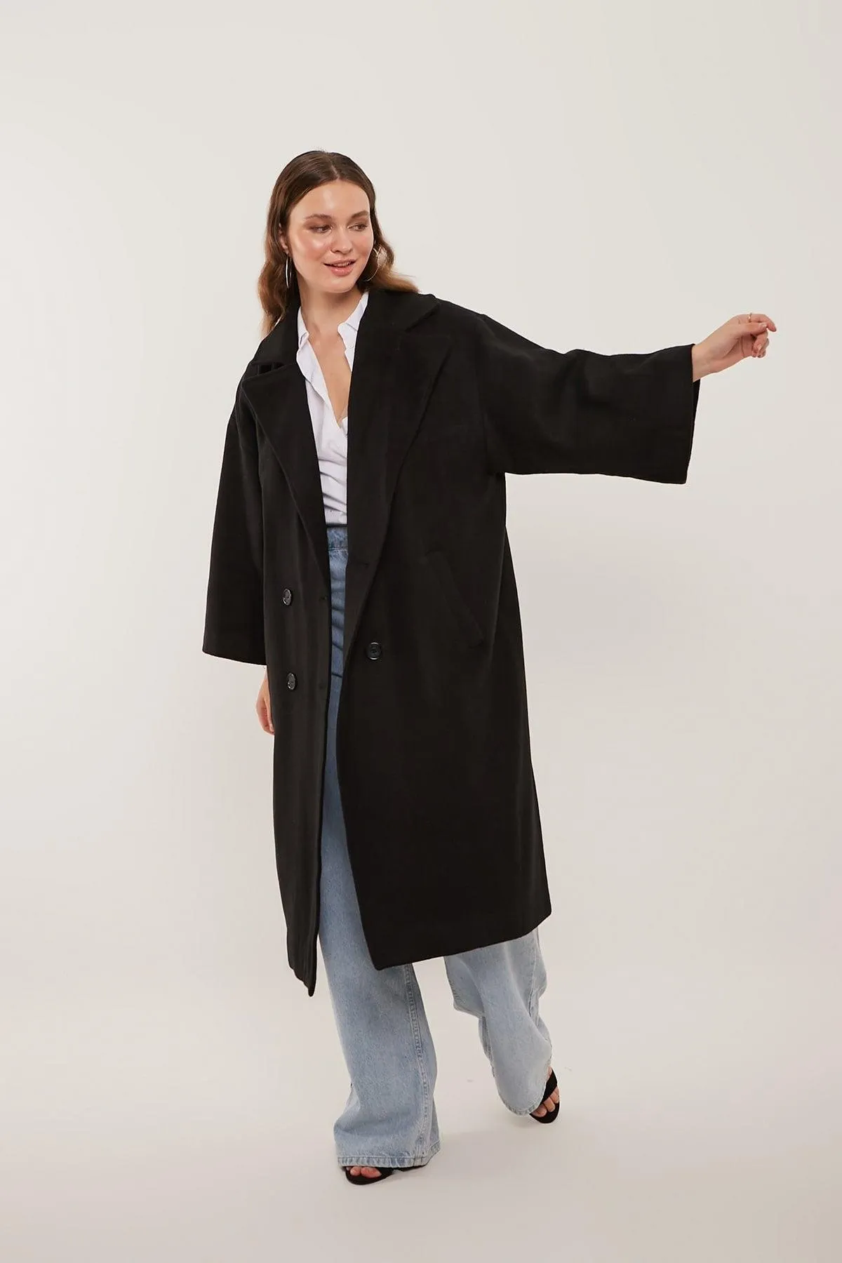 Oversized Cozy Coat - Black